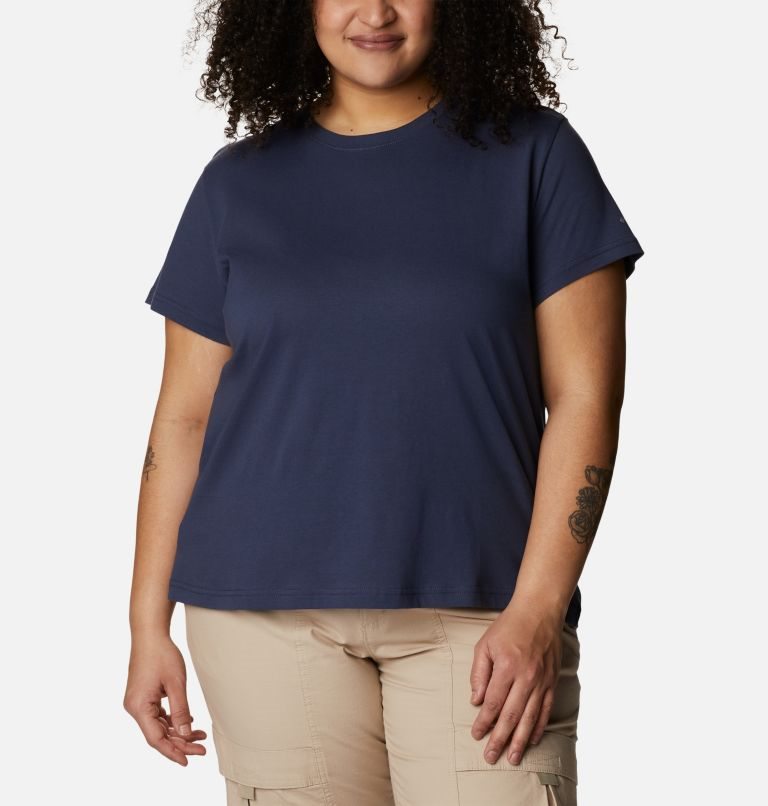 Tricouri Columbia Sapphire Point Scurte Sleeve Dama Bleumarin | Plus Size CXZM0189A